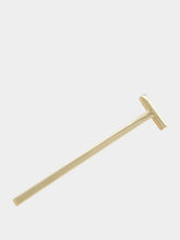 Tom Ford Pale Gold Silver T Pin Brooch