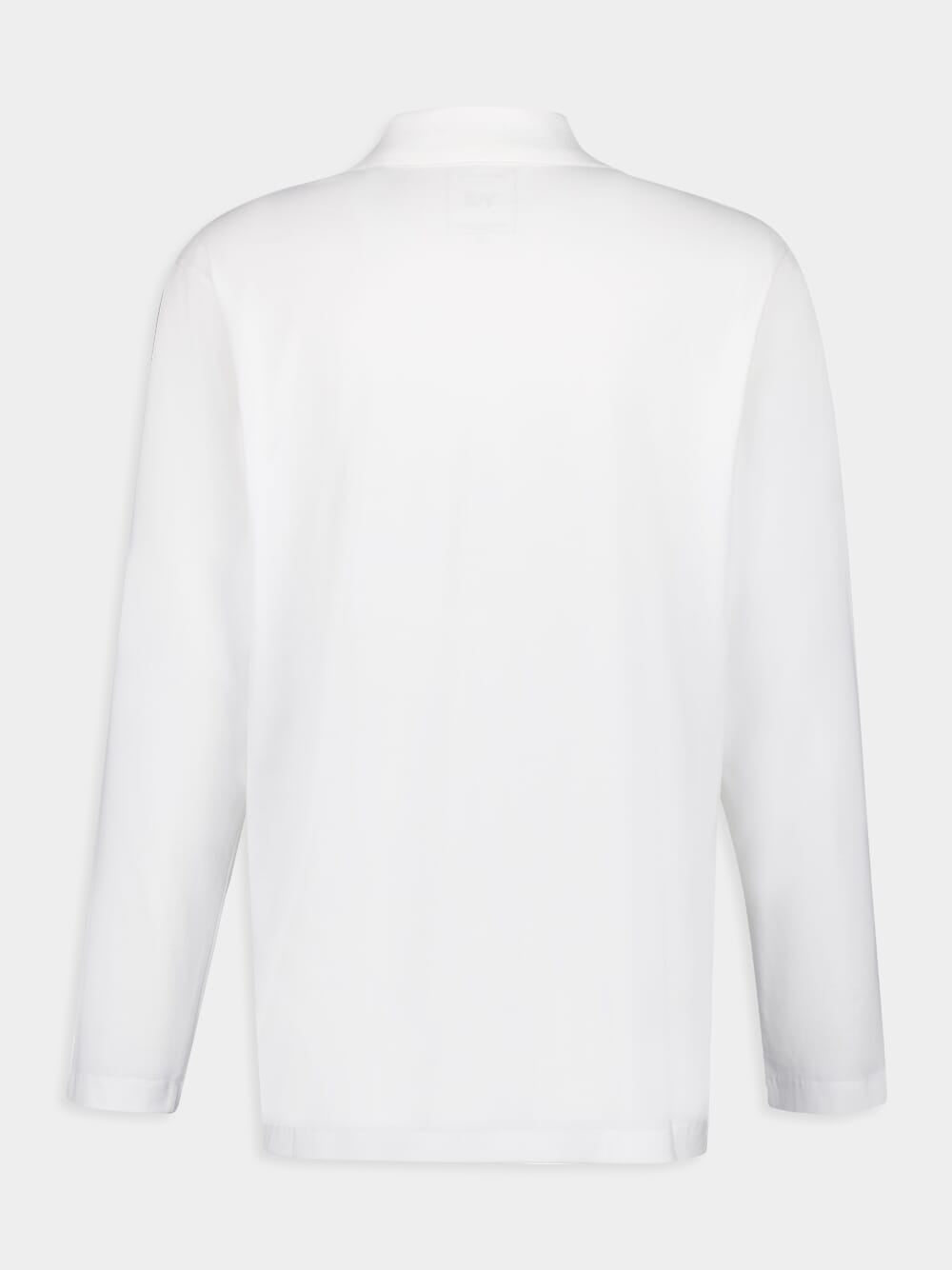 Core White Graphic Logo Long Sleeve Top