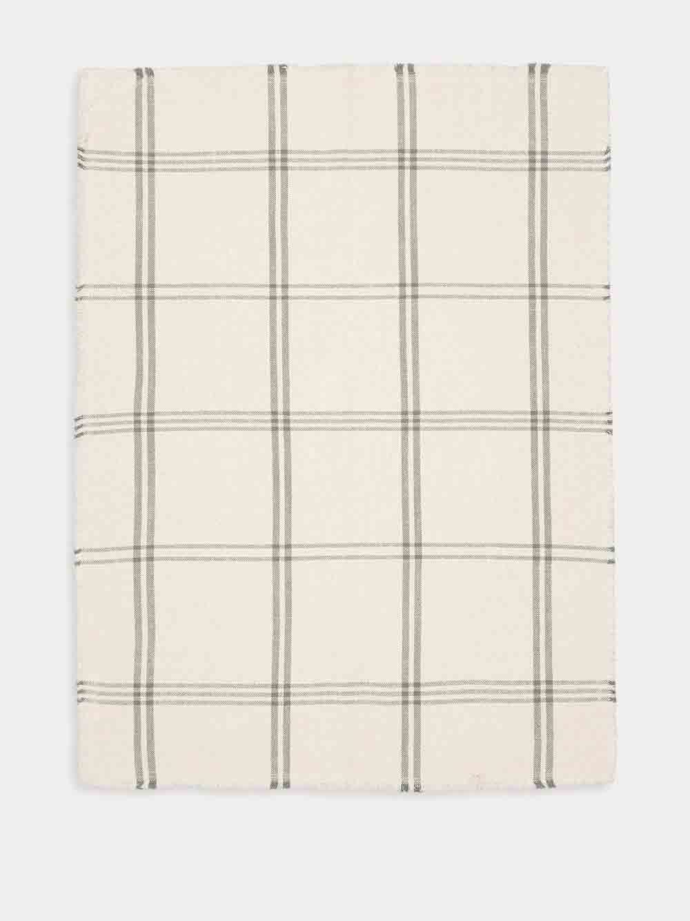 Checked Ecru Kitchen Towel