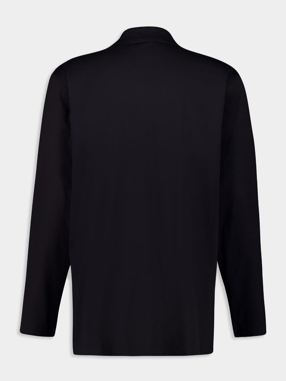 Black Graphic Logo Long Sleeve Top