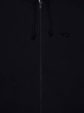 Y-3 Black Zip-Up Hooded Sweatshirt