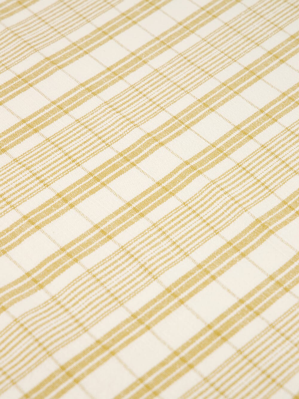 Off-White and Mustard Checked Kitchen Towel