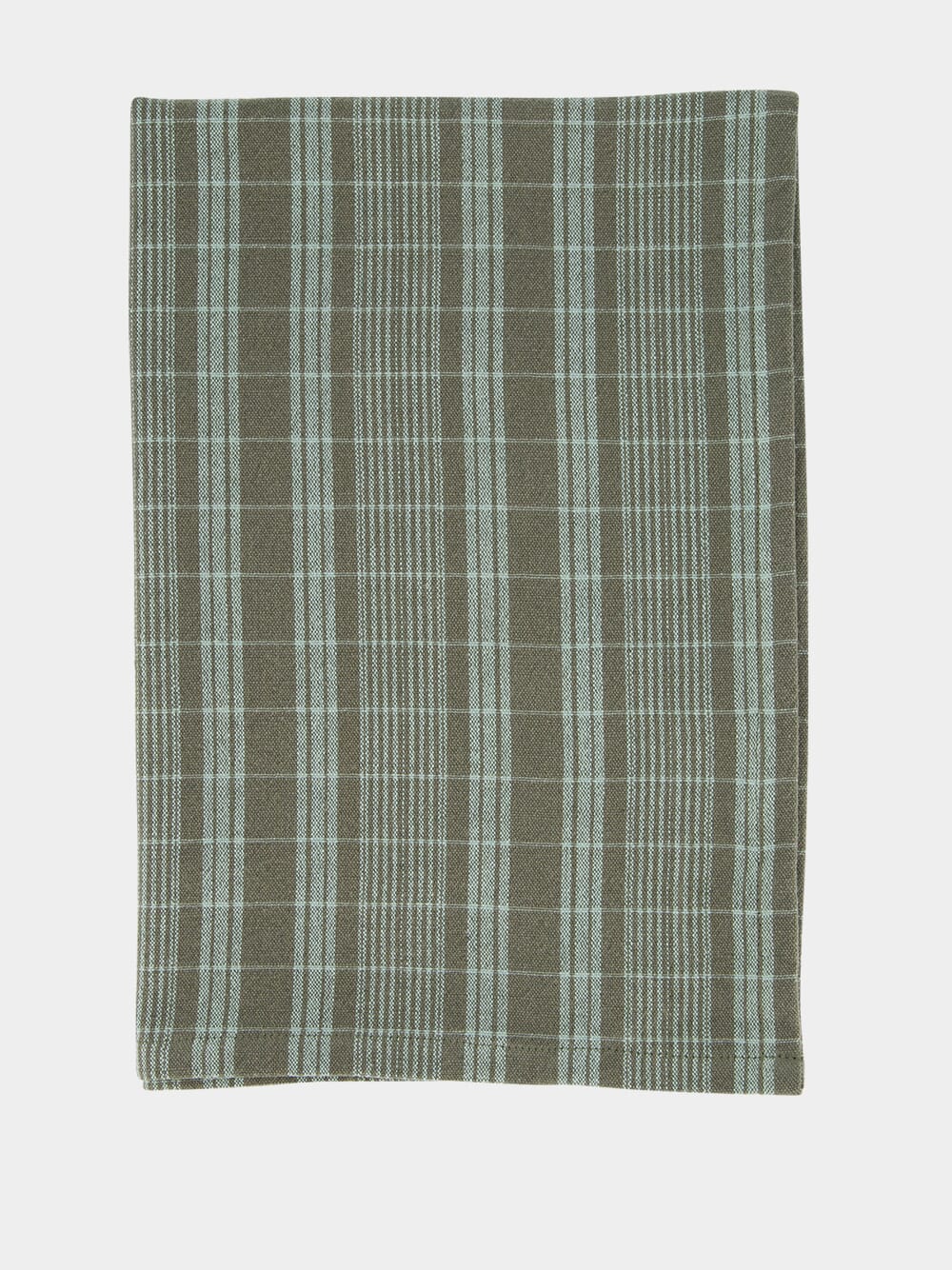 Dark Green and Sage Checked Kitchen Towel