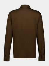 Tom Ford Brown Cotton-Silk Long Sleeve Polo