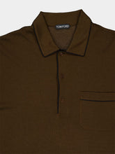 Tom Ford Brown Cotton-Silk Long Sleeve Polo