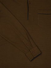 Tom Ford Brown Cotton-Silk Long Sleeve Polo