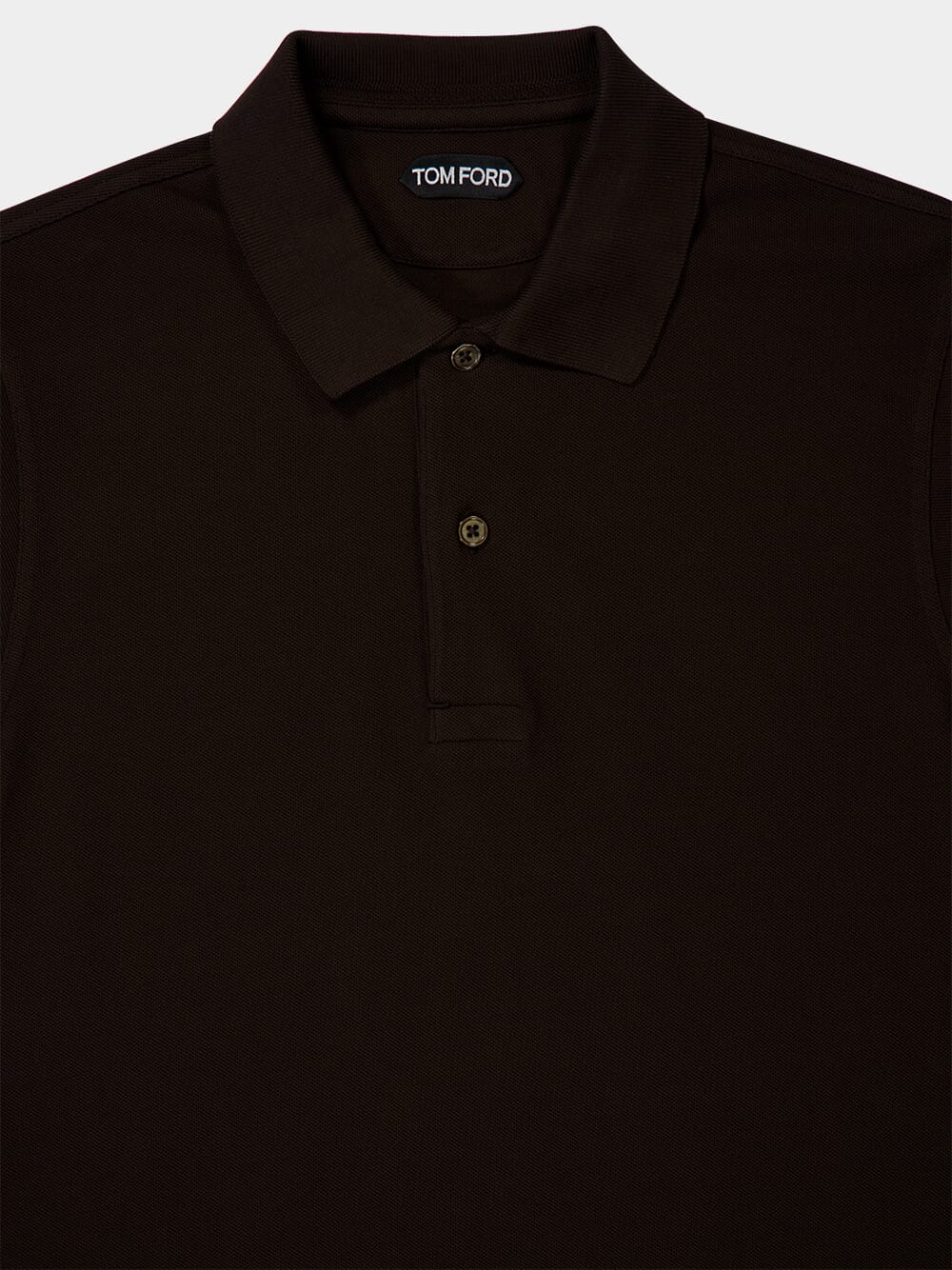 Dark Brown Piqué Polo Shirt