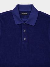 Tom Ford Blue Towelling-Finish Polo Shirt