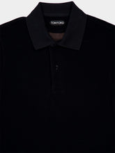 Tom Ford Black Towelling Cotton Polo Shirt