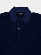 Tom Ford Navy Blue Towelling Polo