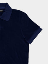 Tom Ford Navy Blue Towelling Polo
