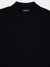 Tom Ford Black Regular Fit Short-Sleeve Piqué Polo Shirt