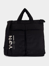Y-3 Black Padded Nylon Tote Bag