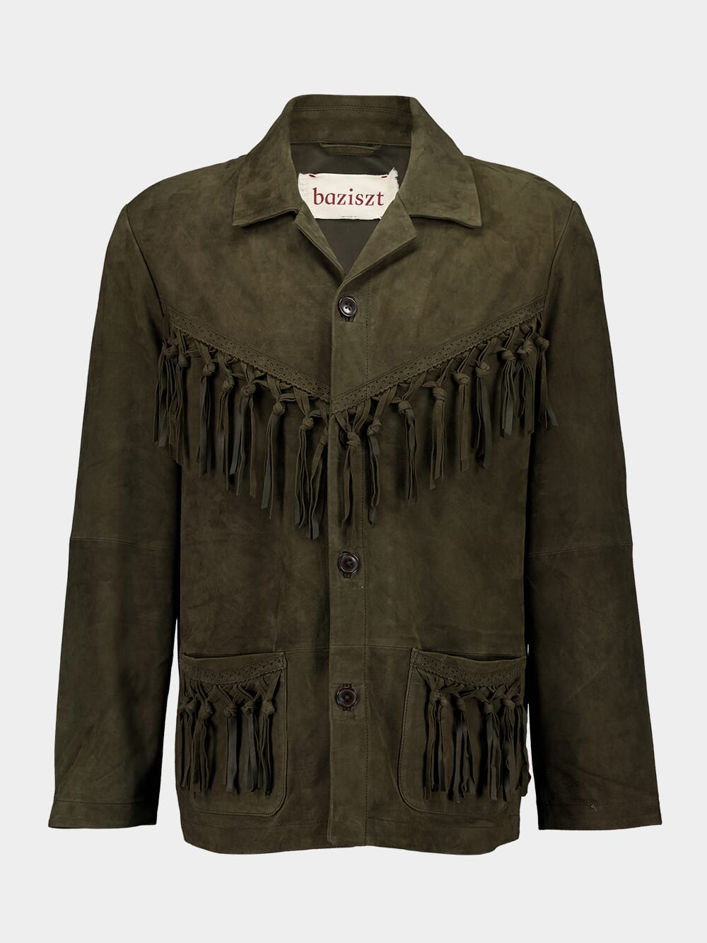 Khaki Green Fringe Jacket