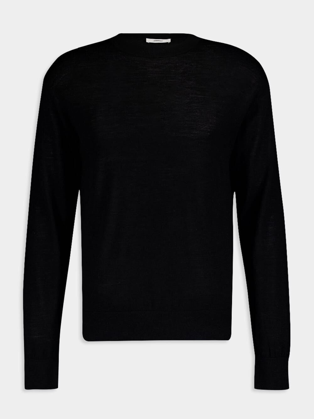 Black Merino Wool Jumper