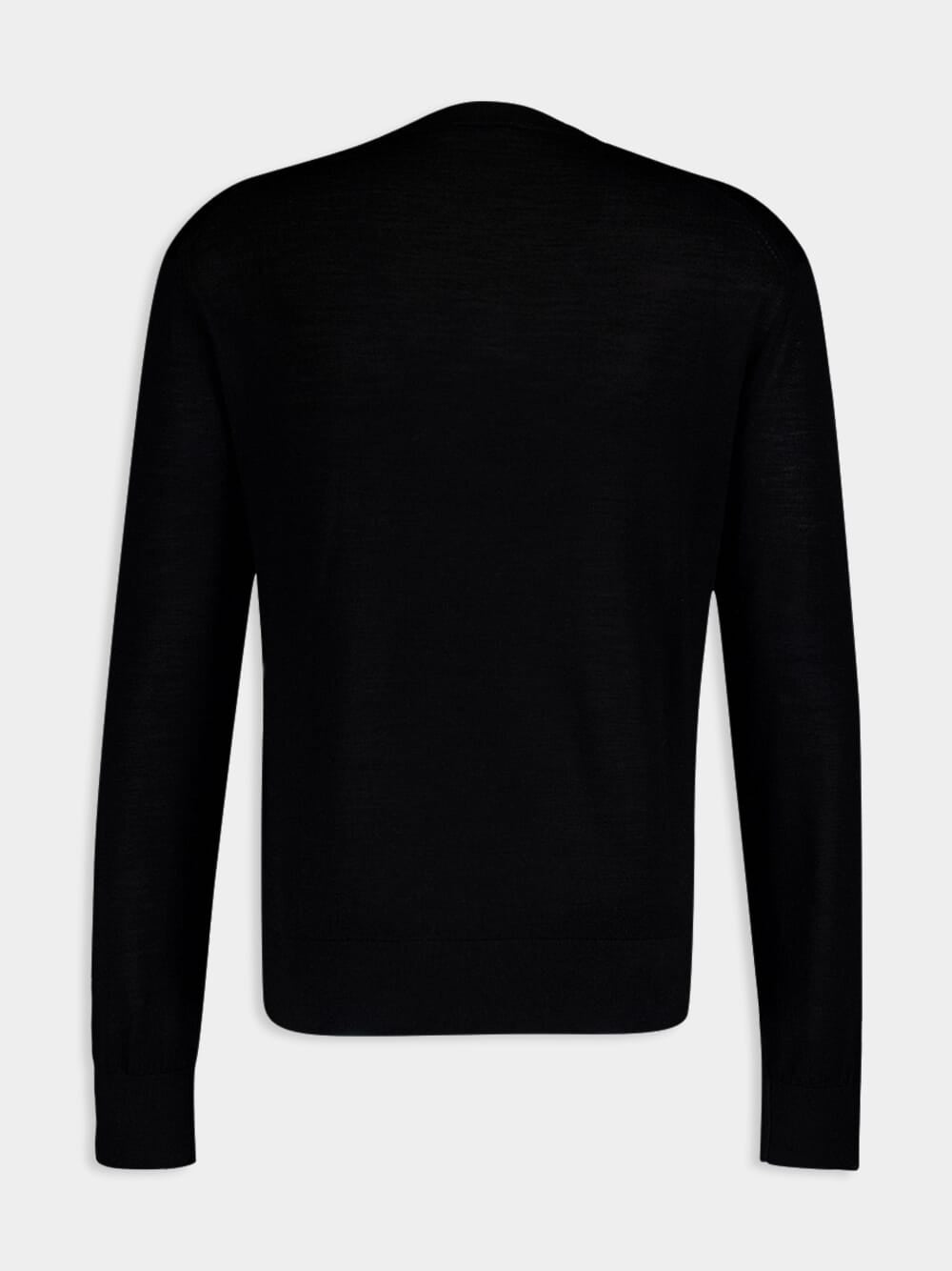 Black Merino Wool Jumper