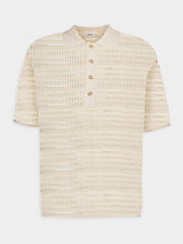 Commas Open-Knit Cream Polo