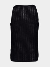 Commas Black Pointelle Knit Tank