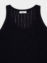 Commas Black Pointelle Knit Tank