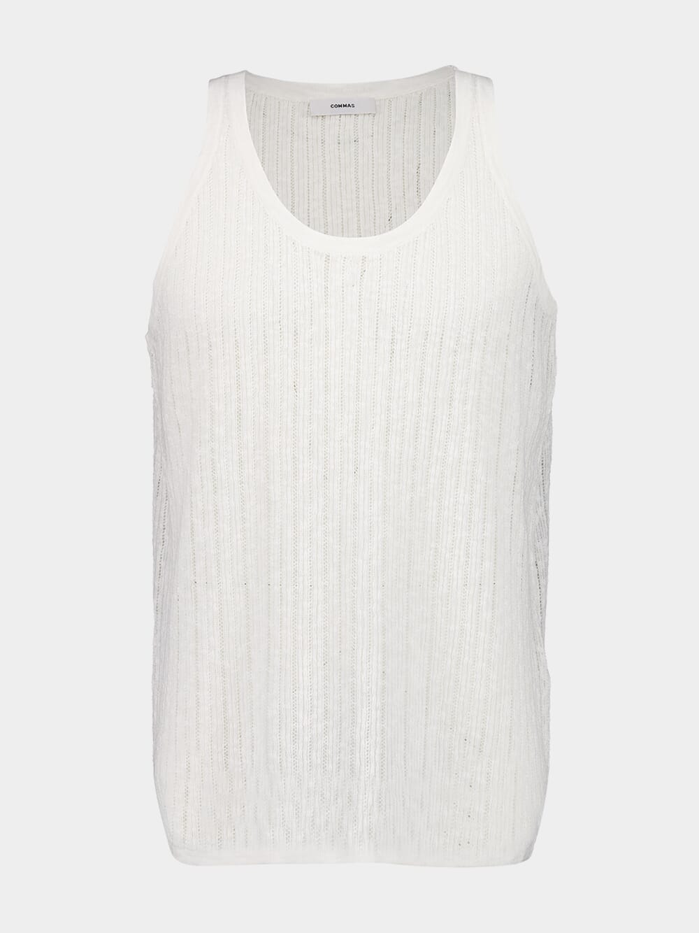 Off-White Pointelle Knit Tank