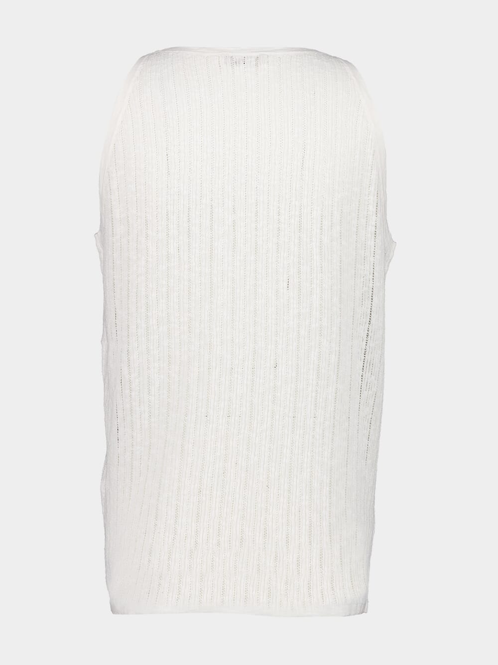 Off-White Pointelle Knit Tank