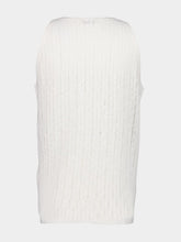 Commas Off-White Pointelle Knit Tank