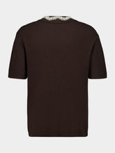 Commas Brown Polo Hand Crochet Cotton