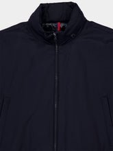 Moncler Navy Blue Janze Hooded Twill Short Down Jacket