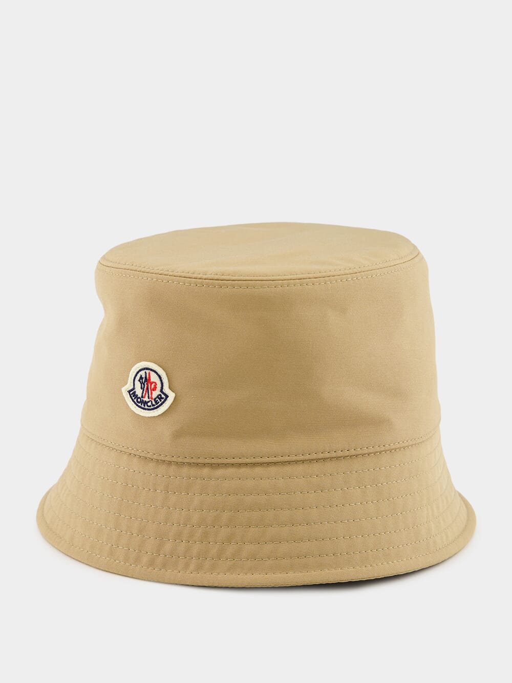 Beige Cotton Bucket Hat