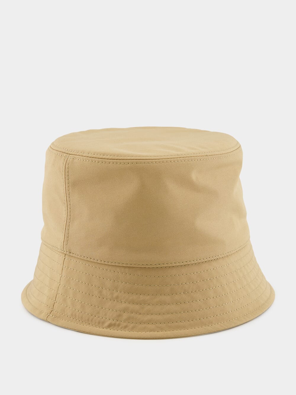 Beige Cotton Bucket Hat