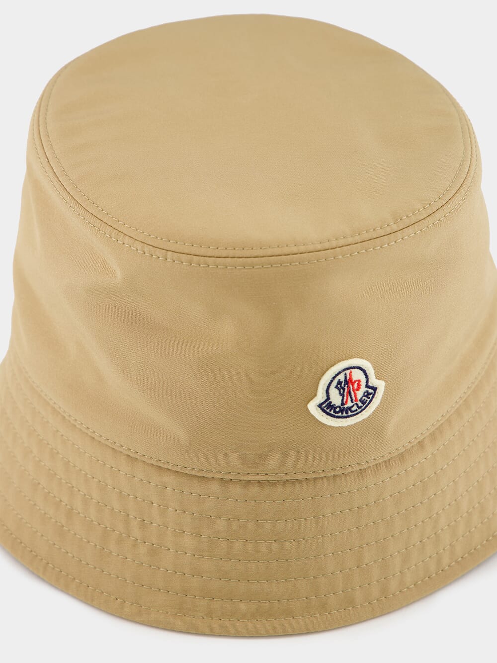 Beige Cotton Bucket Hat