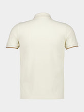 Moncler White Logo Patch Cotton Polo Shirt