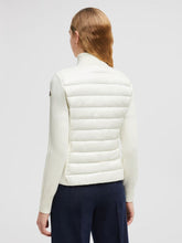 Moncler White Padded Wool Zip-Up Cardigan