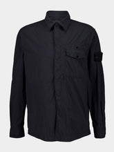 Stone Island Black Ghost Nylon Button-Up Shirt