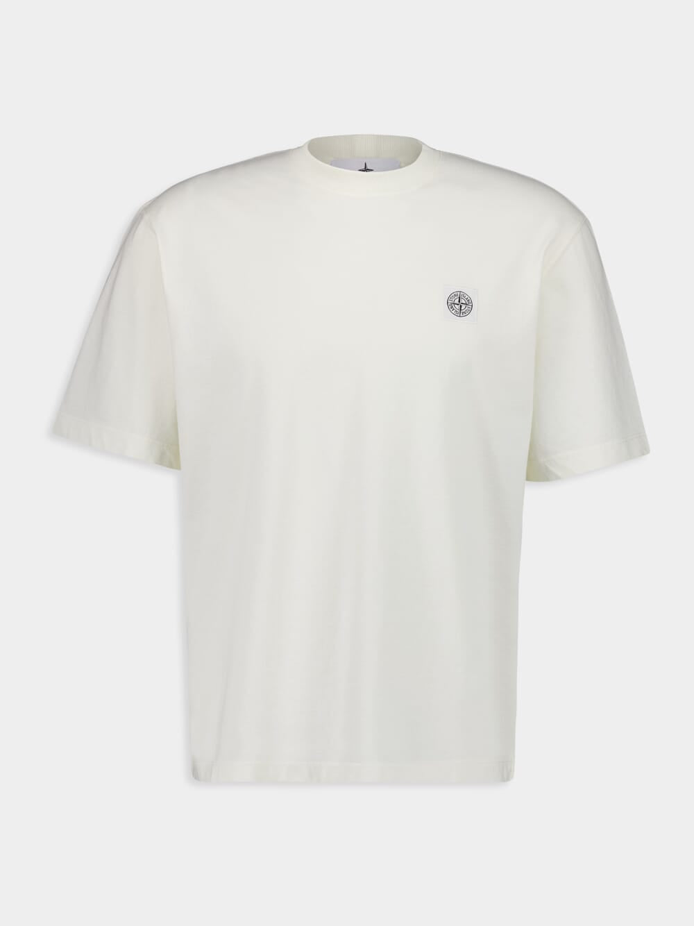 Ivory Organic Cotton T-Shirt with Compass Patch