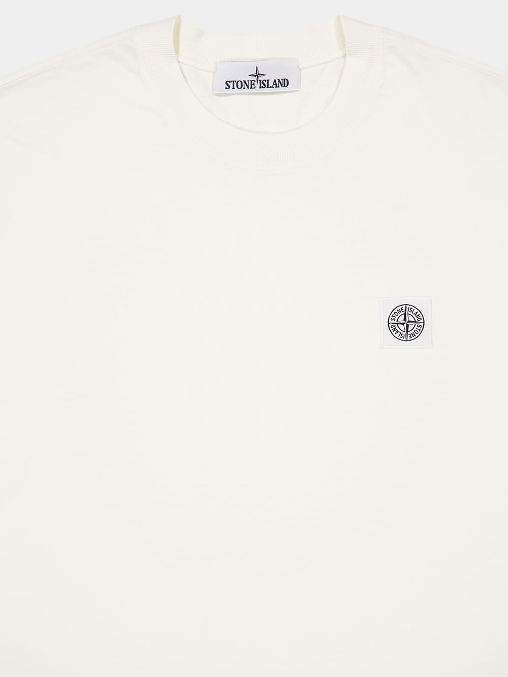 Ivory Organic Cotton T-Shirt with Compass Patch