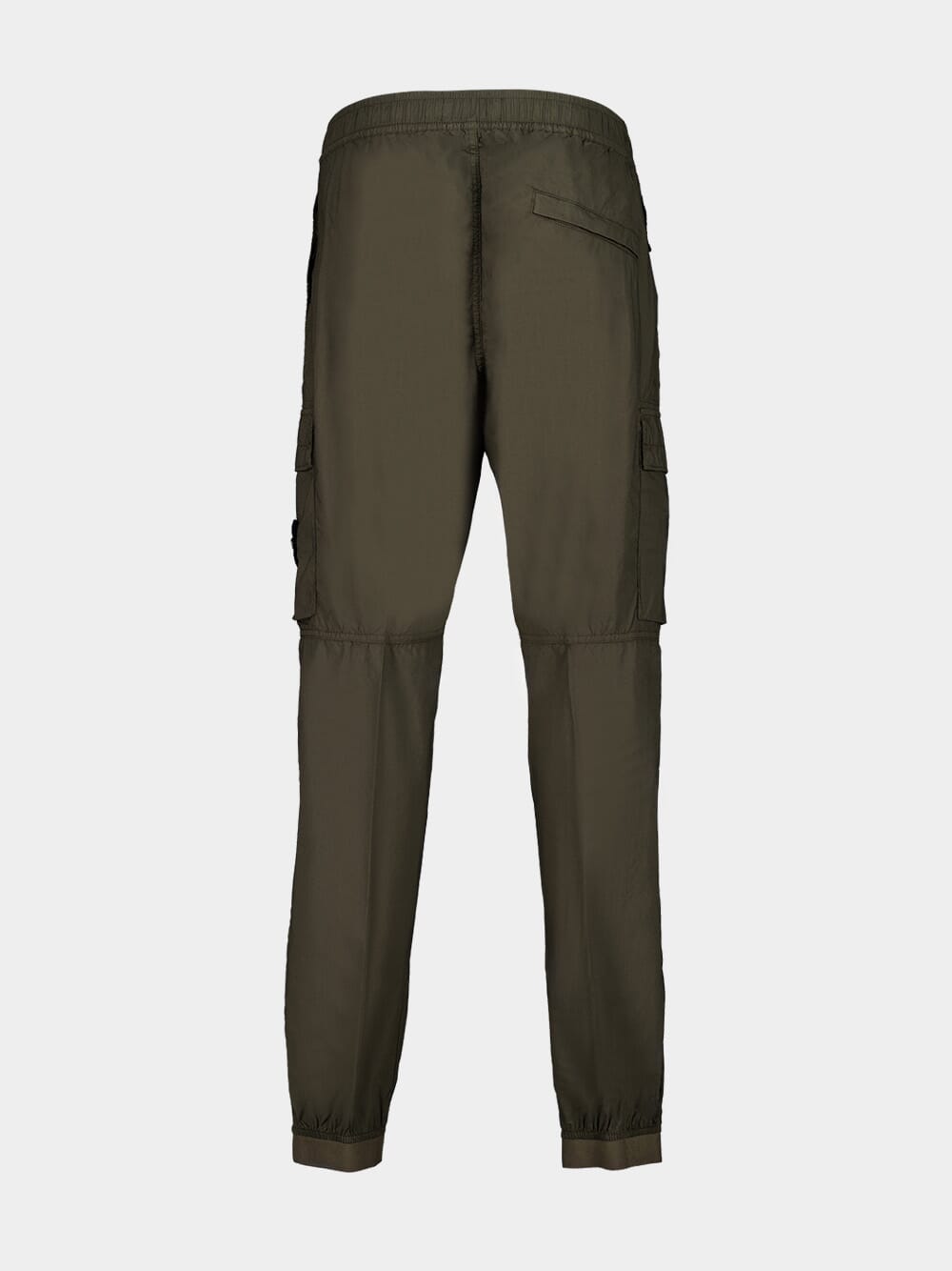 Military Green Stretch Cotton Cargo Trousers