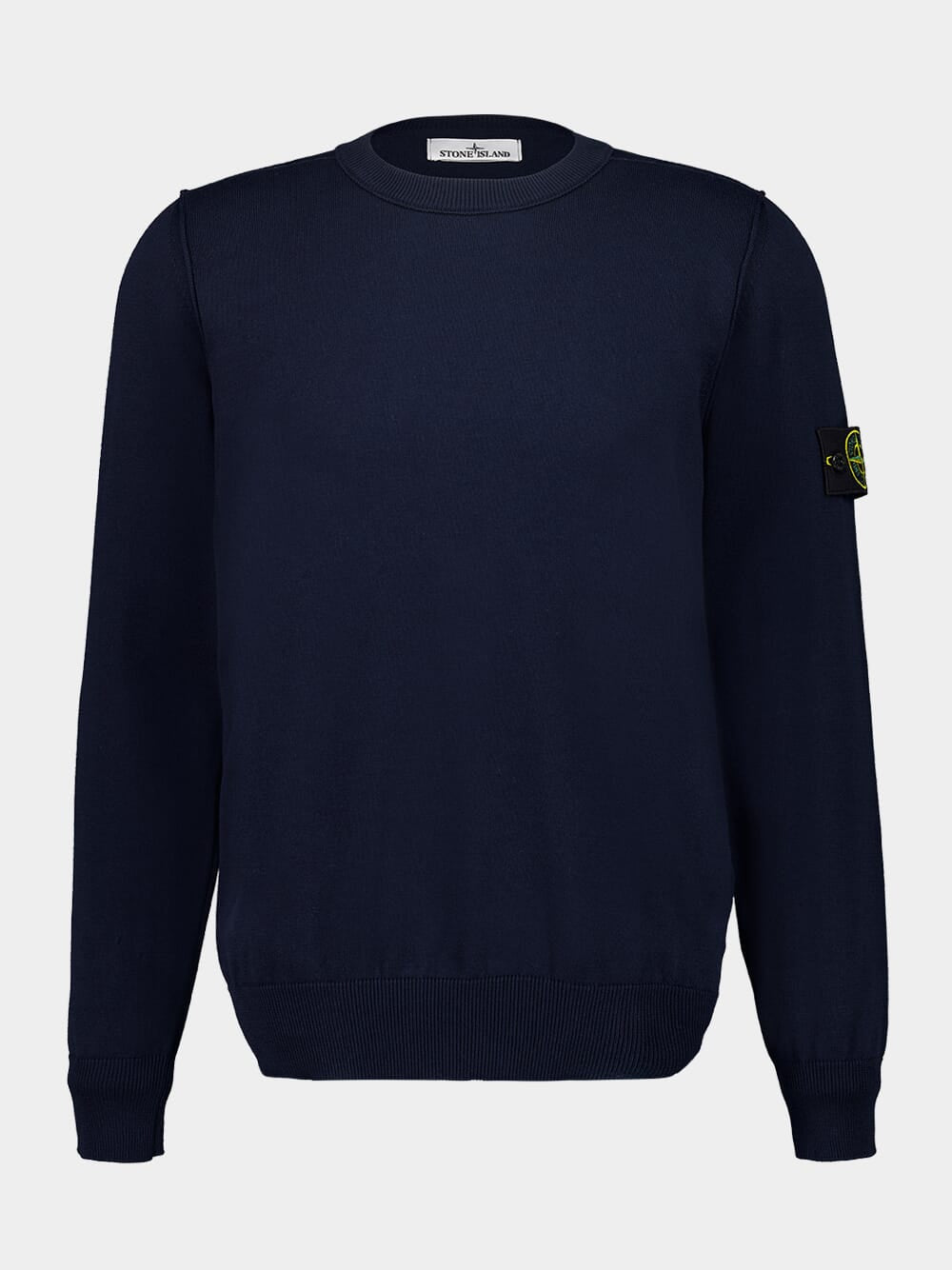 Navy Blue Compass Patch Crewneck Jumper