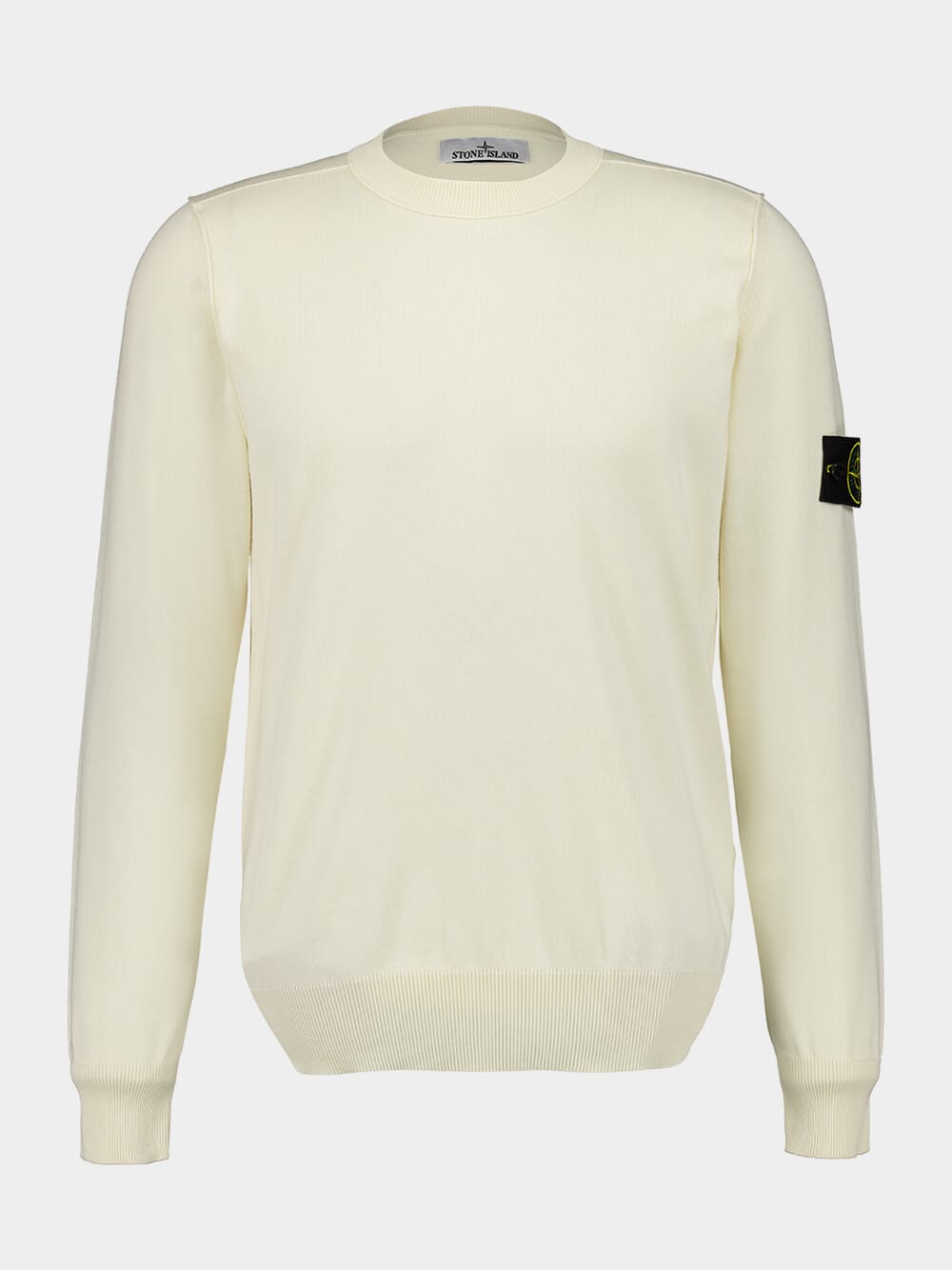 Ivory Compass Patch Crewneck Jumper