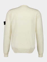 Stone Island Ivory Compass Patch Crewneck Jumper