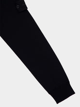 Stone Island Black Long Sleeve Virgin Wool Polo Shirt