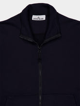 Stone Island Navy Blue Compass-Badge Zipped Sweatshirt
