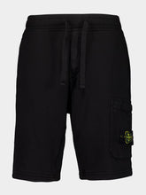 Stone Island Black Compass-Badge Shorts