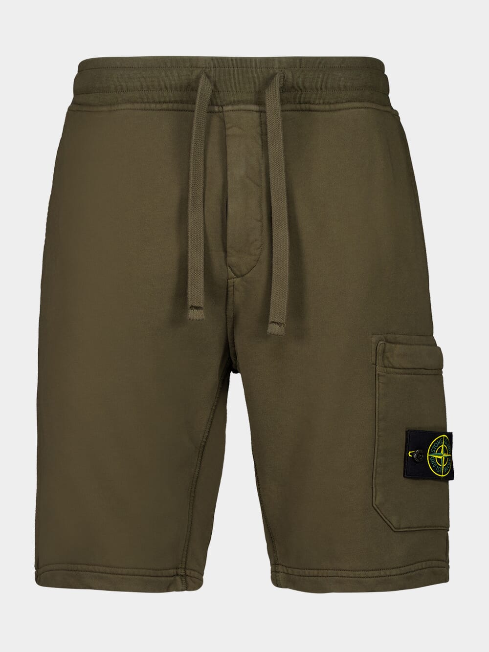 Military Green Compass-Badge Shorts