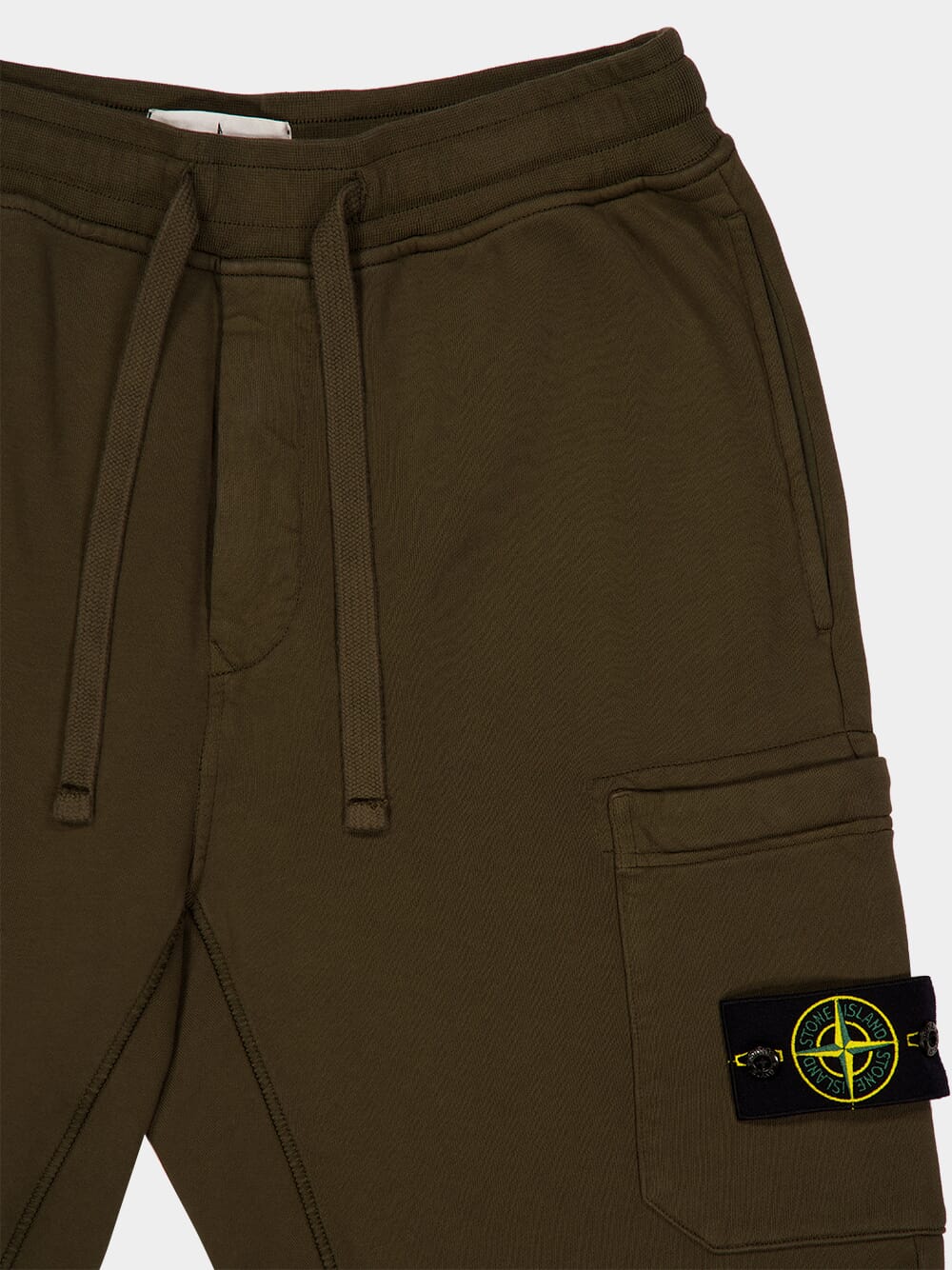 Military Green Compass-Badge Shorts