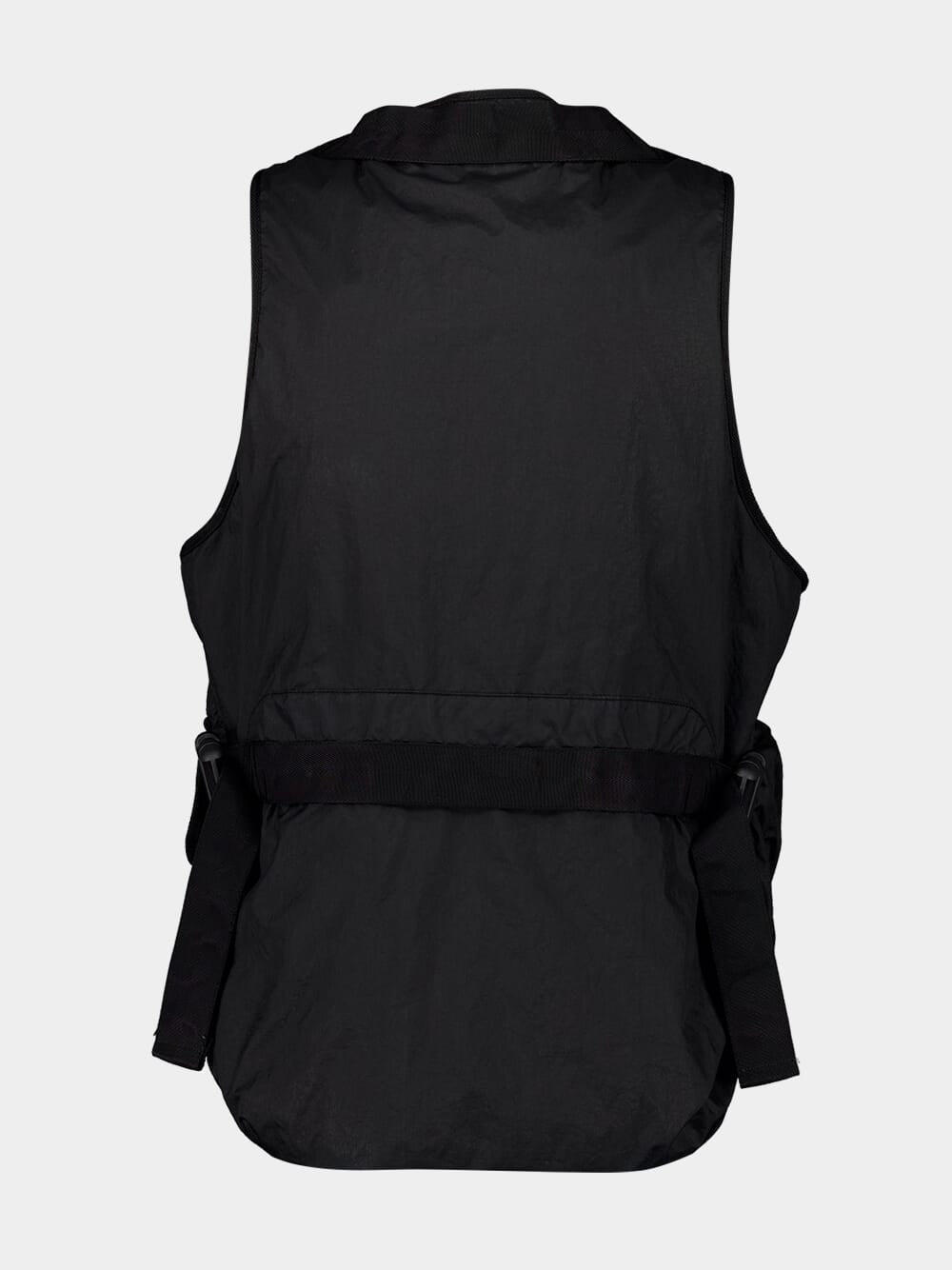 Stone Island Black Membrana 3L Utility Vest | Fashion Clinic