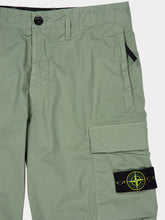 Stone Island Sage Green Stretch Cotton Cargo Bermuda Shorts
