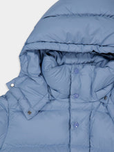 Moncler Light Blue Maya 70 Hooded Short Down Jacket