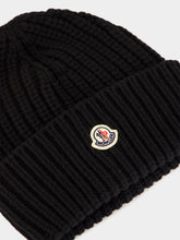 Moncler Black Wool-Cashmere Beanie