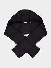 Moncler Black Hooded Down Scarf